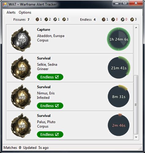 warframe alert tracker.